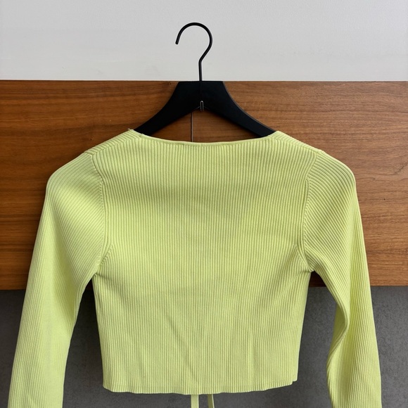 NWOT ZARA knit Cardigan with bow, Size S - Picture 12 of 14